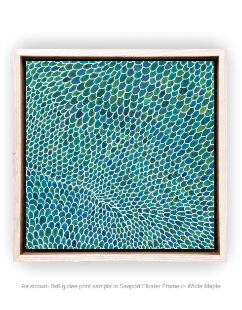White Scales Diptych | Framed Giclee Print on Canvas